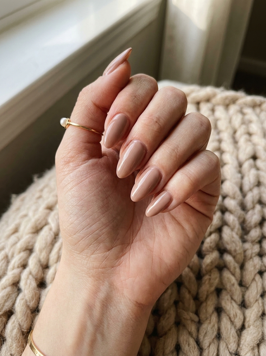 Milky Brown Nails als schlichte neutrale Herbstmaniküre 2026